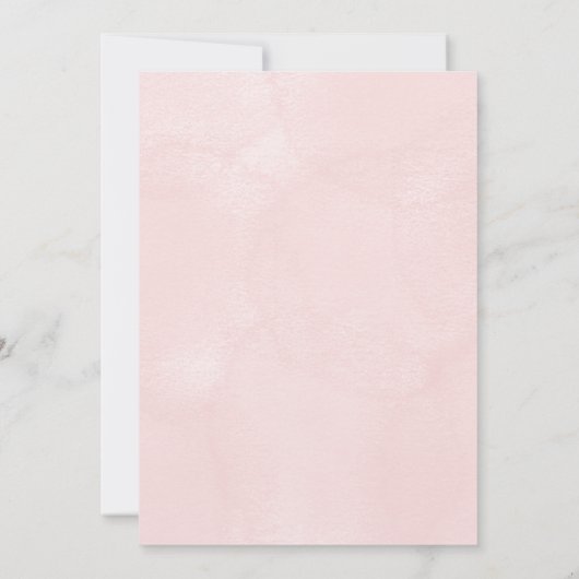 Baptism Invitation with blue floral a gold cross 招待状 (裏面)