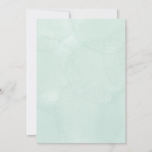 baptism invitation with elegant floral  招待状 (裏面)