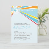 BAPTISM INVITES :: modern dove 5P 招待状 (スタンド正面)