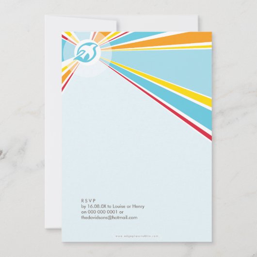 BAPTISM INVITES :: modern dove 5P 招待状 (裏面)