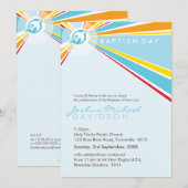 BAPTISM INVITES :: modern dove 5P 招待状 (正面/裏面)