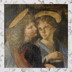 Baptism of Christ Angels by Leonardo da Vinci ジグソーパズル