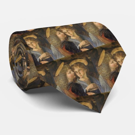 Baptism of Christ Angels by Leonardo da Vinci ネクタイ (ロール)