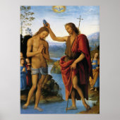 Baptism of Christ by Pietro Perugino ポスター (正面)