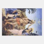 Baptism of Christ by Verrocchio, Leonardo da Vinci ラッピングペーパーシート (正面2)