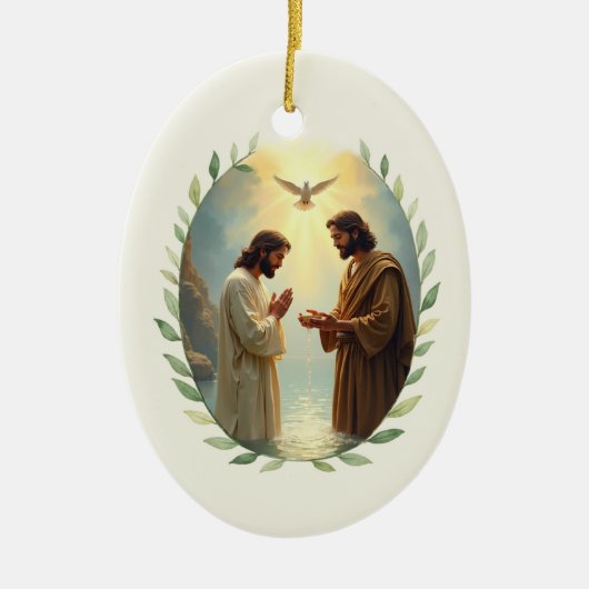 Baptism of the Lord God's Peace and Blessings セラミックオーナメント (正面)