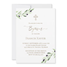 Baptism olive branch 