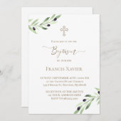 Baptism olive branch  招待状 (正面/裏面)