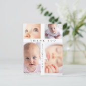 Baptism Photo Collage Cross Modern Thank You ポストカード (スタンド正面)