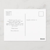 Baptism Photo Collage Cross Modern Thank You ポストカード (裏面)