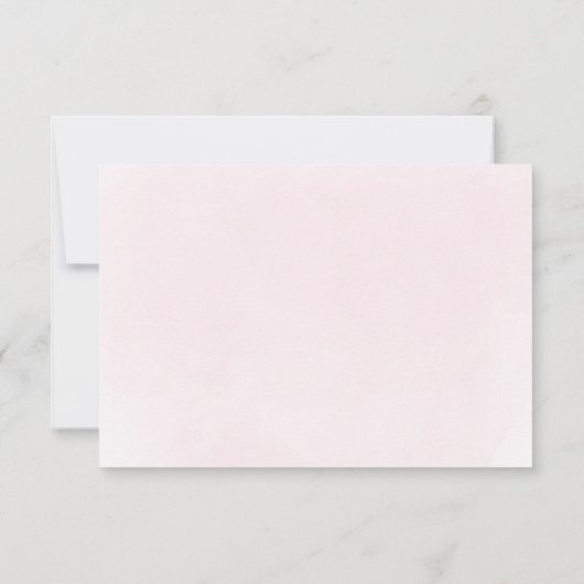 Baptism pink bow thank you card 招待状 (裏面)