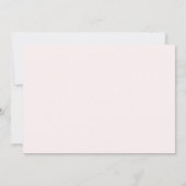 Baptism pink florals bow photo girl thank you card 招待状 (裏面)