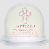 Baptism Pink Watercolor Floral Cross Custom  (正面)