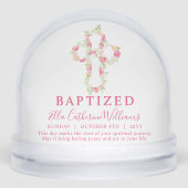 Baptism Pink Watercolor Floral Cross Custom  (正面)