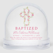 Baptism Pink Watercolor Floral Cross Custom  (裏面)