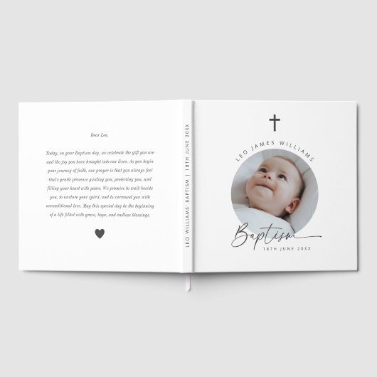 Baptism Round Photo ゲストブック (全面)