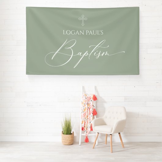 Baptism Sage banner backdrop  横断幕 (インサイチュ)