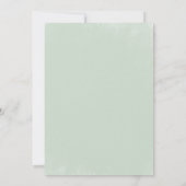 Baptism sage green watercolor foliage  invitation 招待状 (裏面)