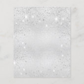 Baptism silver glitter boy girl budget invitation  チラシ (裏面)