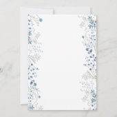 Baptism small blue watercolor flowers 招待状 (裏面)