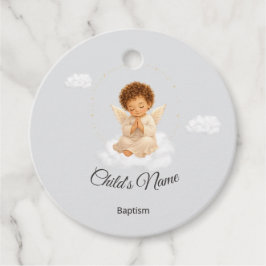 Baptism Sticker for Boy with Angel | Personalized フェイバータグ