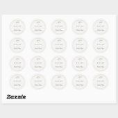 Baptism Sticker | Personalized Botanical ラウンドシール (シート)