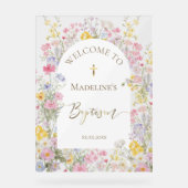 Baptism watercolor meadow flowers アクリルサイン (正面)