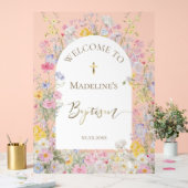 Baptism watercolor meadow flowers アクリルサイン (ウェディング)