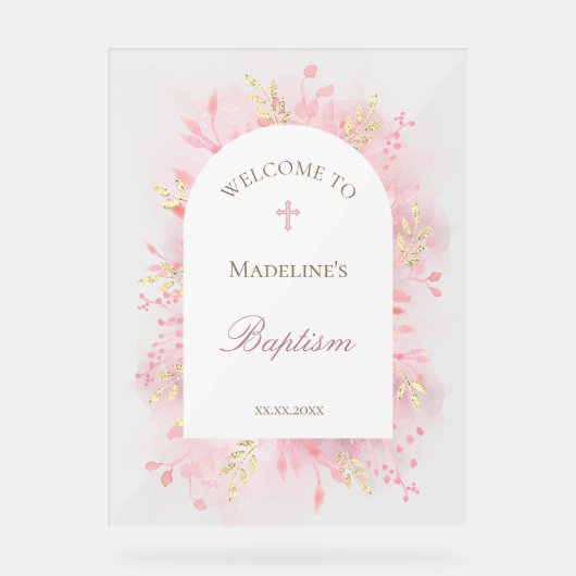 Baptism welcome アクリルサイン (正面)