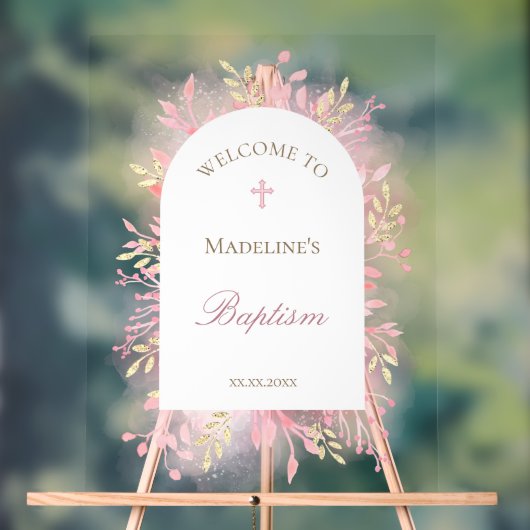 Baptism welcome アクリルサイン (ニュートラル)