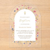 Baptism wildflowers アクリル招待状 (正面)