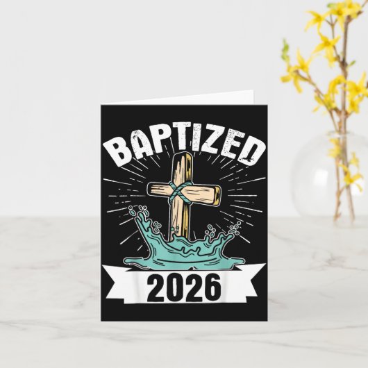 Baptized 2026  カード (黄色い花)