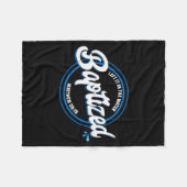 Baptized Christian Baptism Left It In The Water Ma フリースブランケット (正面(横))