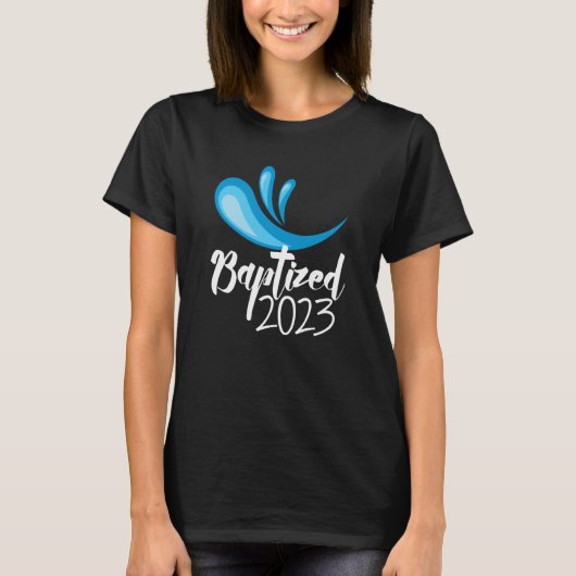 Baptized in Christ 2023 RCIA Catholic Baptism of t Tシャツ (正面)