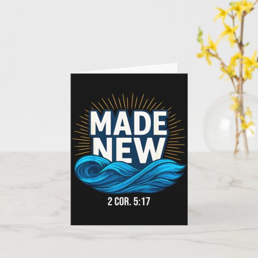 Baptized Made New Baptism  カード (黄色い花)