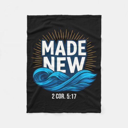Baptized Made New Baptism  フリースブランケット (正面)
