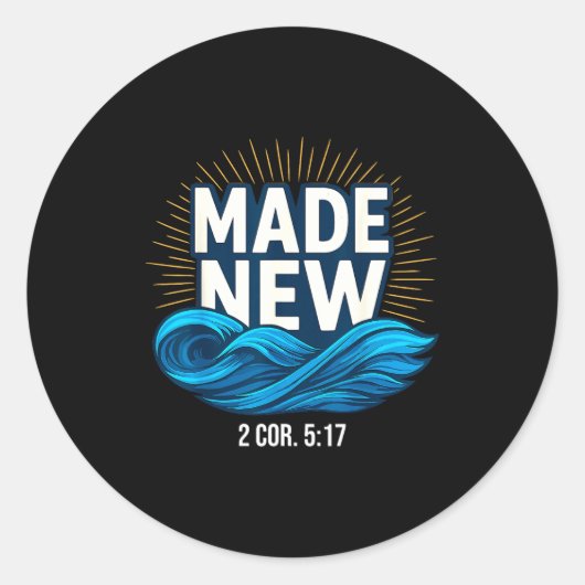 Baptized Made New Baptism  ラウンドシール (正面)