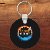 Baptized Raised To Life Romans 6-4 Christian Bapti キーホルダー (正面)