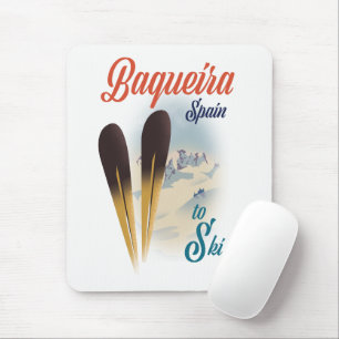 Baqueiraスペイン旅行ポスター マウスパッド
