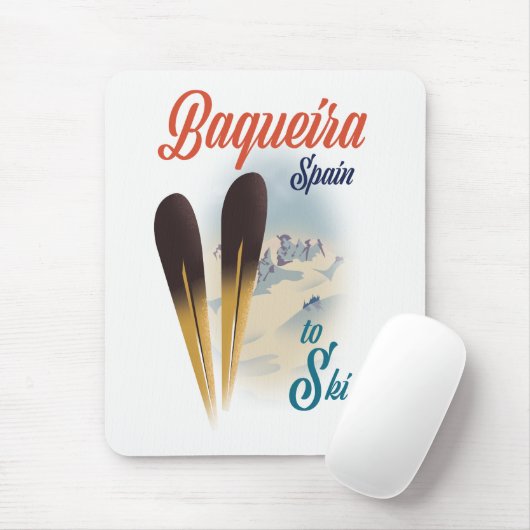 Baqueiraスペイン旅行ポスター マウスパッド (マウス)