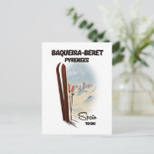 Baqueira-Beretスペインのスキーポスター。 ポストカード (スタンド正面)