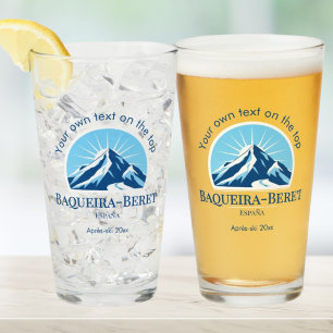 Baqueira-Beret スペイン エスパーニャ スキーリゾート ドリンク ビール タンブラーグラス
