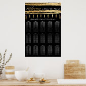 Bar and Bat Mitzvah Gold Tallit Seating Chart ポスター (キッチン)
