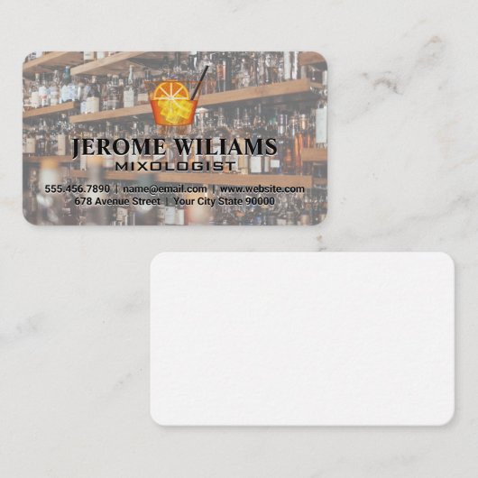 Bar Back | Bartender | Restaurant 名刺 (正面/裏面)