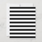 Bar Bat Mitzvah Black White Stripe Thank You Note (裏面)
