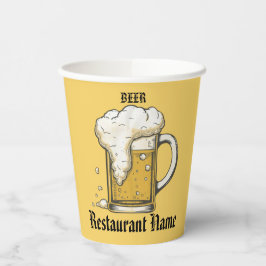 Bar Business vintage beer logo shop 紙コップ