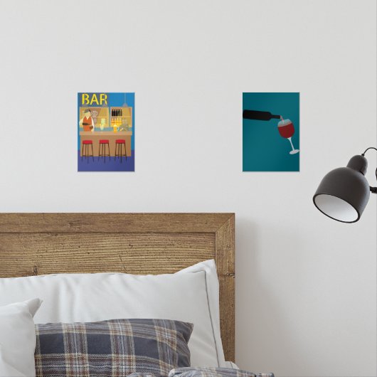 Bar & Filling Wine Glass (寝室)