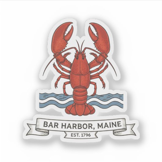 Bar Harbor, Maine シール (正面)