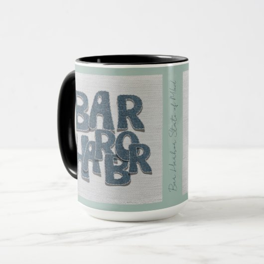 Bar Harbor Maine Denim Mug マグカップ (正面左)