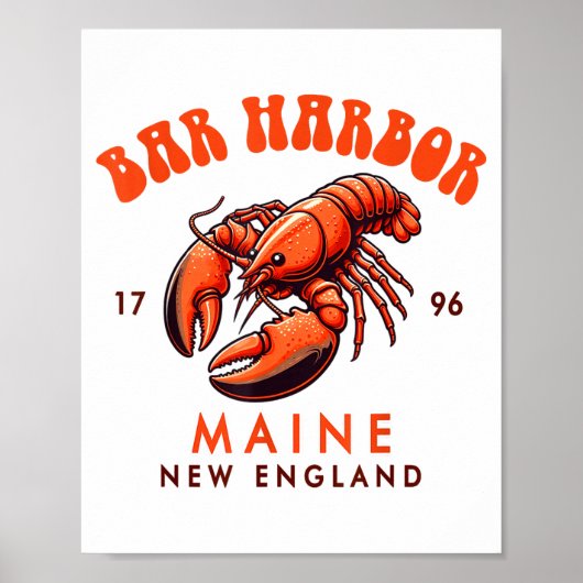 Bar Harbor Maine New England Travel Funny Bar Harb ポスター (正面)